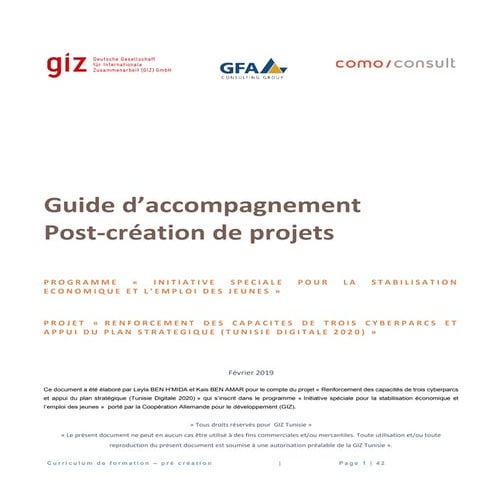 Manuel d'accompagnement Post-création