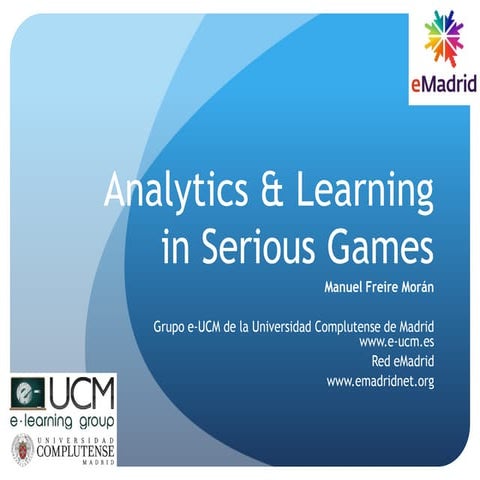Multi-level game learning analytics for serious games - VSGames 2018 | PDF