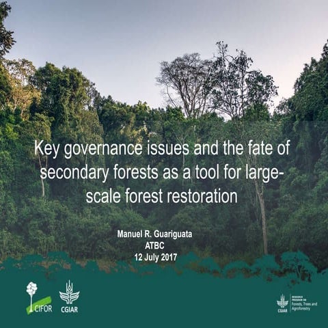 Key governance issues and the fate of secondary forests as a tool for large-s...