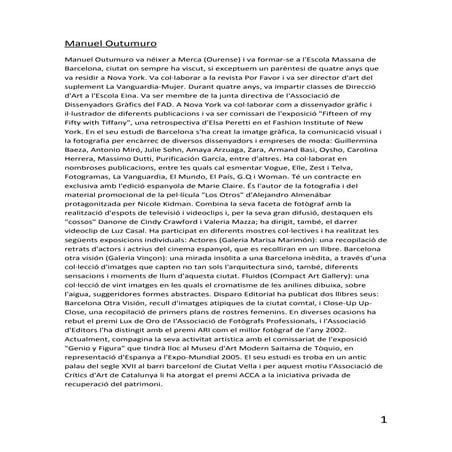 Manuel Outumuro LOOKS