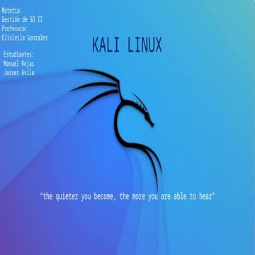 Kali linux | PPTX