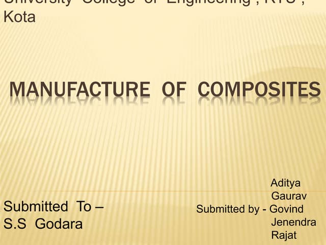 Manufacture  of  composites