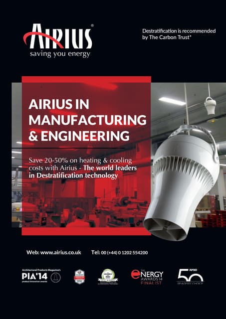 Airius in Manufacturing & Engineering