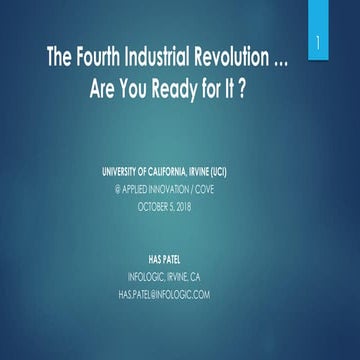 The Fourth Industrial Revolution ... Are You Ready For It? | Has Patel | Lunc...