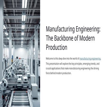 Manufacturing Engineering: The Backbone of Modern Production