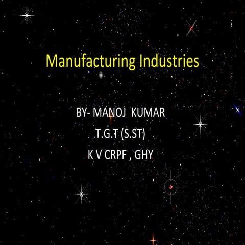 Manufacturing industries