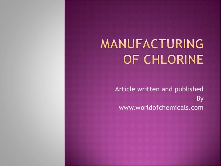 Manufacturing of chlorine using diaphragm cell, membrane cell