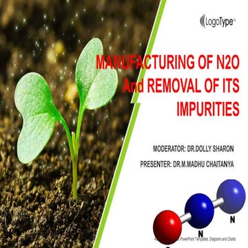Manufacturing of n2 o and removal of its impurities