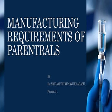 Sterile Injectable Manufacturing Quality Systems, Compliance ...