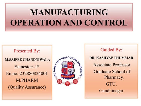 Change Control in Pharmaceutical Industry | PPT
