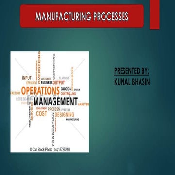 Manufacturing processes