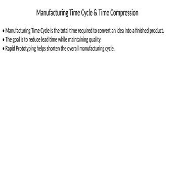 Optimizing Manufacturing Time Cycle with Rapid Prototyping for Faster ...