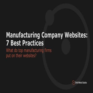 What do top manufacturing companies put on their websites?