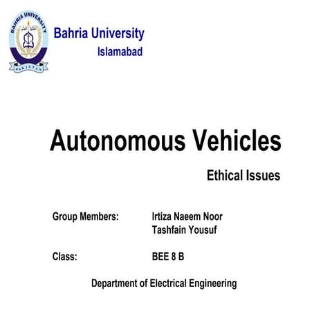 Autonomous vehicles