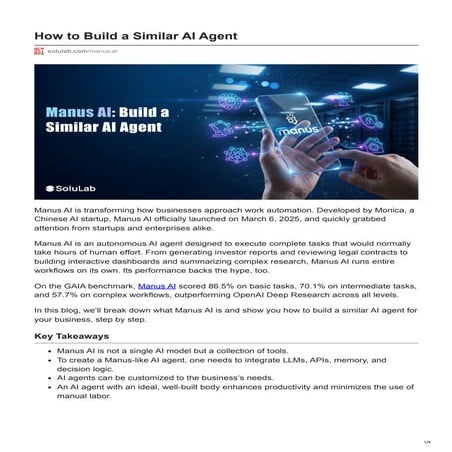 Manus AI - How to Build a Similar AI Agent.pdf