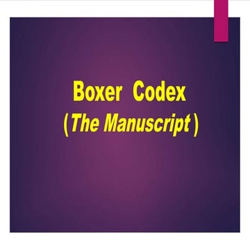 Boxer Codex Manuscript