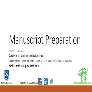 How to Prepare a Manuscript for Scientific Journal Publication