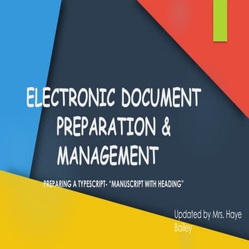 Manuscript and Types of Headings used in EDPM.pptx