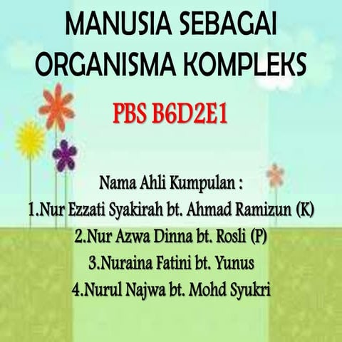 Manusia Adalah Organisma yang Kompleks (Slide PBS)