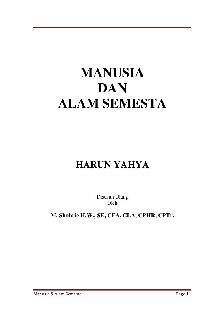 MANUSIA DAN ALAM SEMESTA