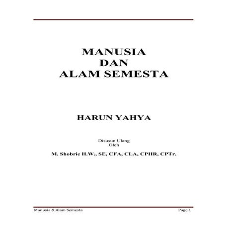 MANUSIA DAN ALAM SEMESTA | PDF