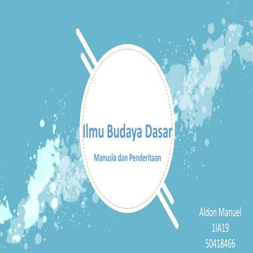 Manusia dan penderitaan