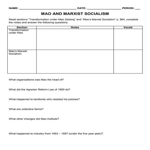 Mao and marxist socialism