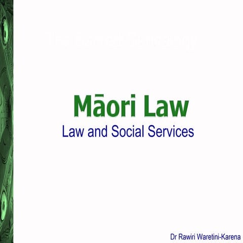 Maori Law 