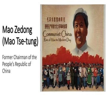 Mao zedong (Mao Tse-tung)