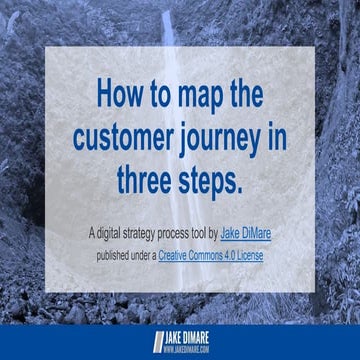How to map the customer journey in three steps. 