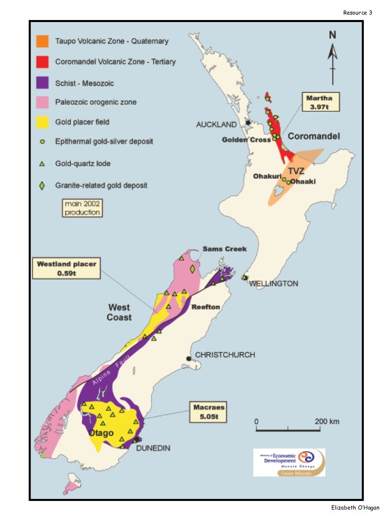 Map of Gold Deposits