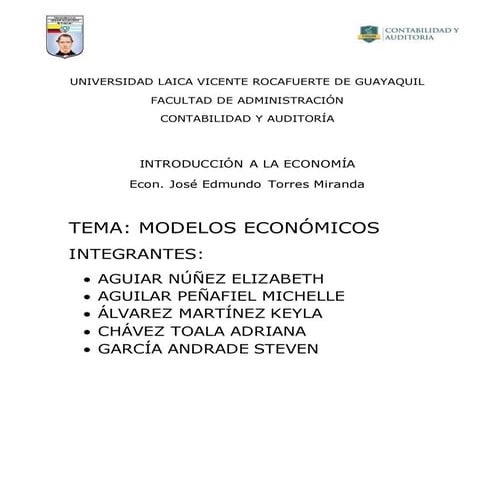 Mapa conceptual- modelos economicos