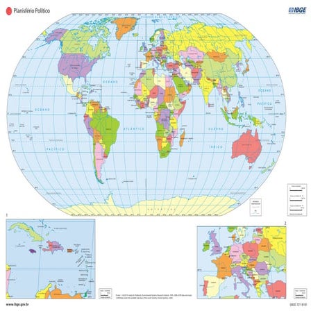 mapa-mundi para aulas de geografia no terceiro ano do ensino medio | PDF