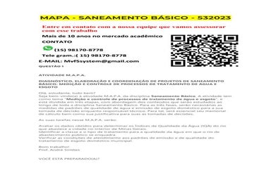 Qualidade da Água (IQA) do rio que abastece a cidade no interior de Minas Ger...
