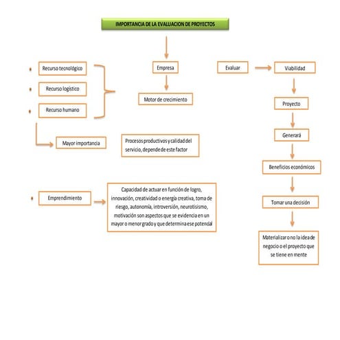 Mapa de la importancia de la evaluación de proyectos | DOCX
