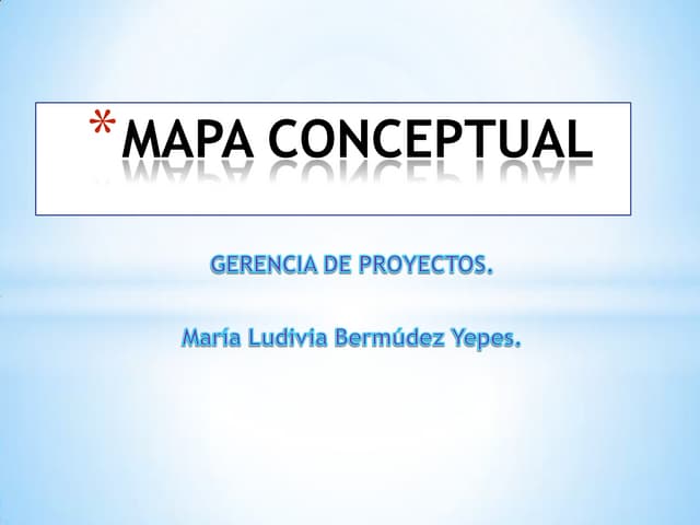 Mapa conceptual: GERENCIA DE PROYEC...