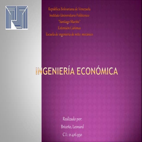 Mapa conceptual ingenieria economica