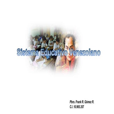 Mapa conceptual. sistema educativo en venezuela