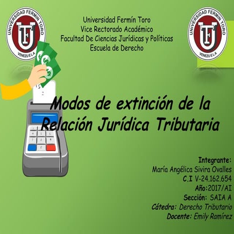 Mapa conceptual modos de extincion de la obligacion tributaria