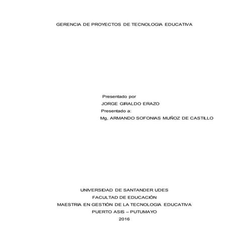 Mapa conceptual gerencia de proyectos educativos 2016