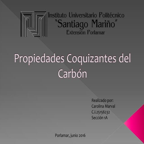 El coque y sus propiedades | PPTX