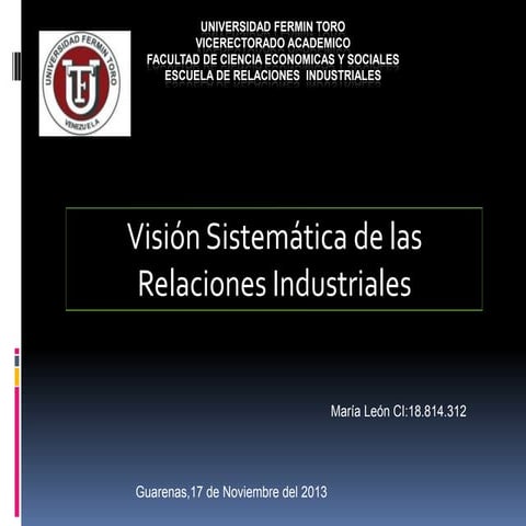 Mapa conceptual relaciones industriales