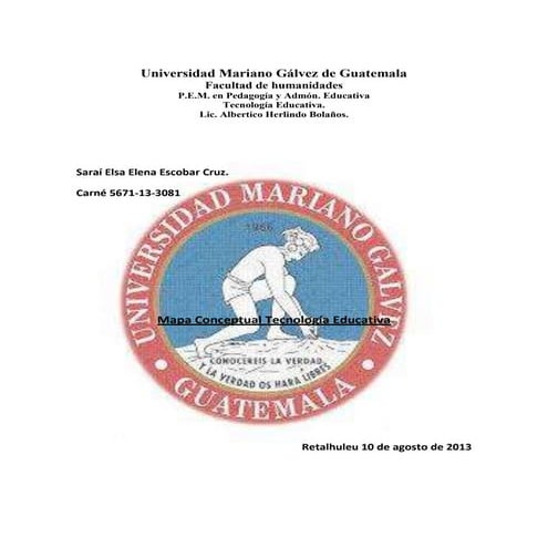 Mapa conceptual tecnología educativa