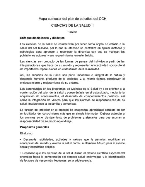Mapa curricular cch | PDF