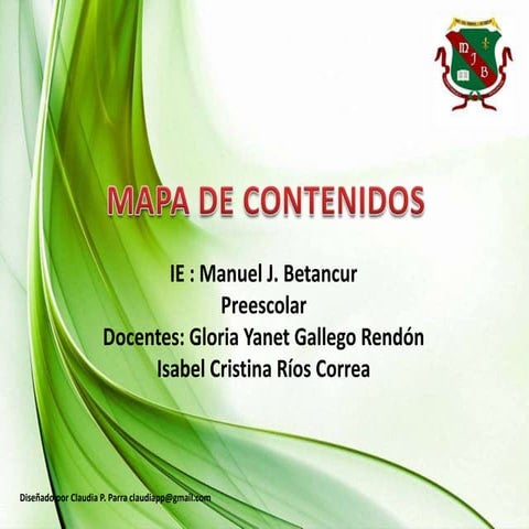 Mapa de  contenidos preescolar 2012 mjb
