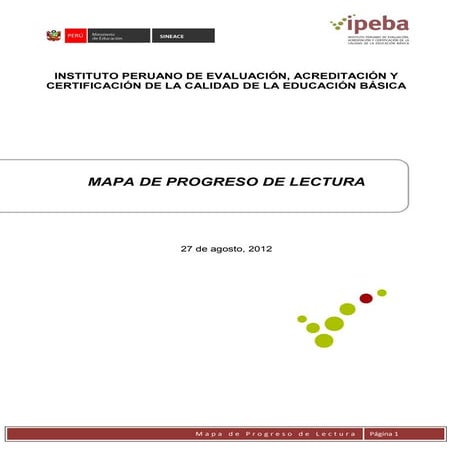 MAPA DE PROGRESO DE LECTURA 2012 (IPEBA)