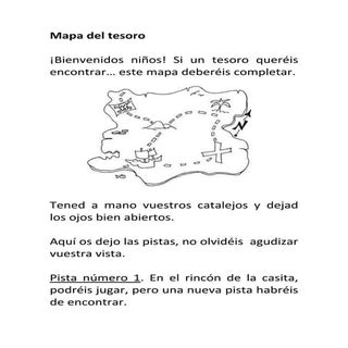 Mapa del tesoro pistas y puzle