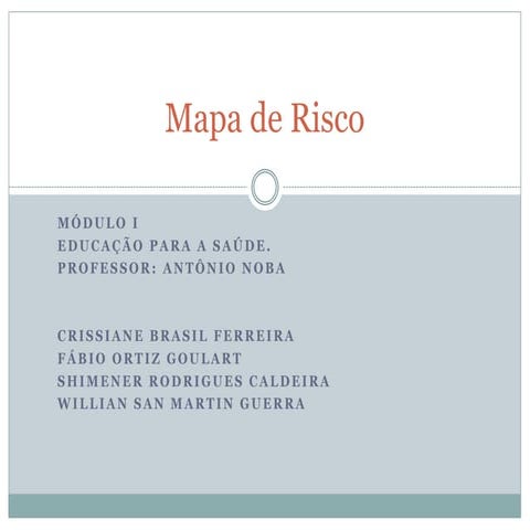 Mapa de risco | PPTX
