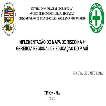 Risco sala de aula - Mapa de Risco | PDF