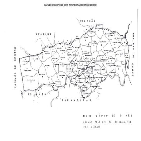 Mapa do município de dona inês | DOC